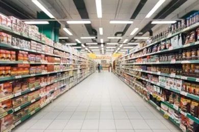 Hotel, mall and supermarket